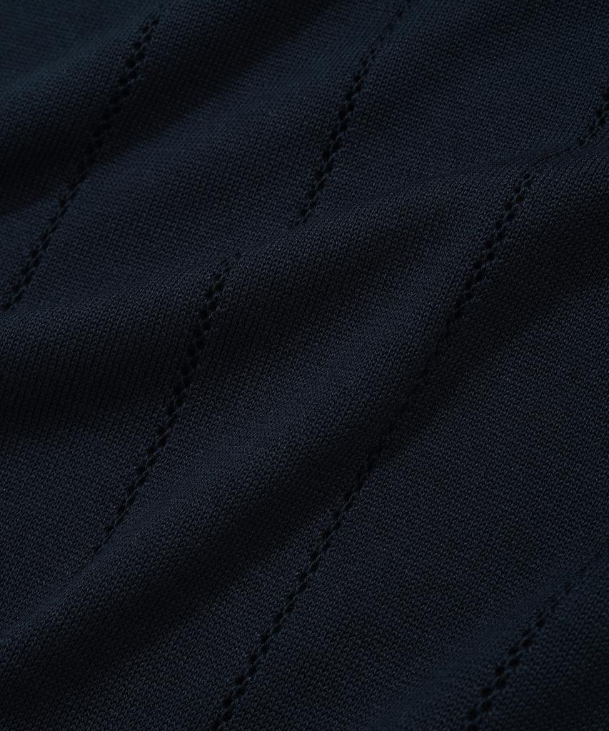 COVERNAT Skipper Collar Half Knit Navy