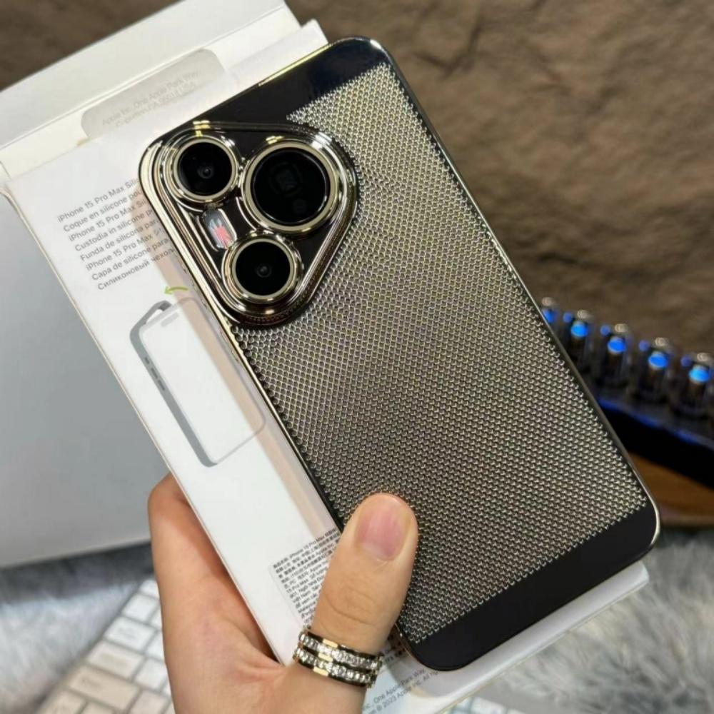 Huawei Pura 80 P80 P70 P60 P50 Pura70 Pro Plus Ультра Охлаждающая Сетчатая Дышащая Крышка Роскошный Гальванизированный Глянцевый Бронированный Чехол