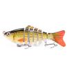 10CM/15.3G Multi-Jointed Fishing Lure with Hooks Realistic 7-Section Swimbait Plastic Artificial Bait