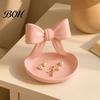 Jewelry Storage Dish 3D Printed Bow Organizer Tray, Decorative Ribbon Ring Holder for Tray Rings Earrings Necklace, Vanity Dresser, Desk, Decor