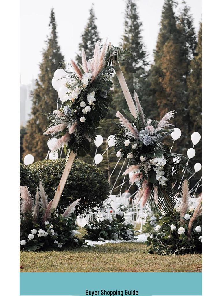 Wedding Aisle Floral Arrangement: Artificial Flower Basket & Row Decoration