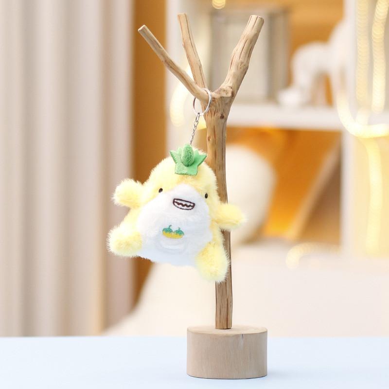 Plush Shark Toy Keychain With Soft Short Plush For Girls Bag Decor