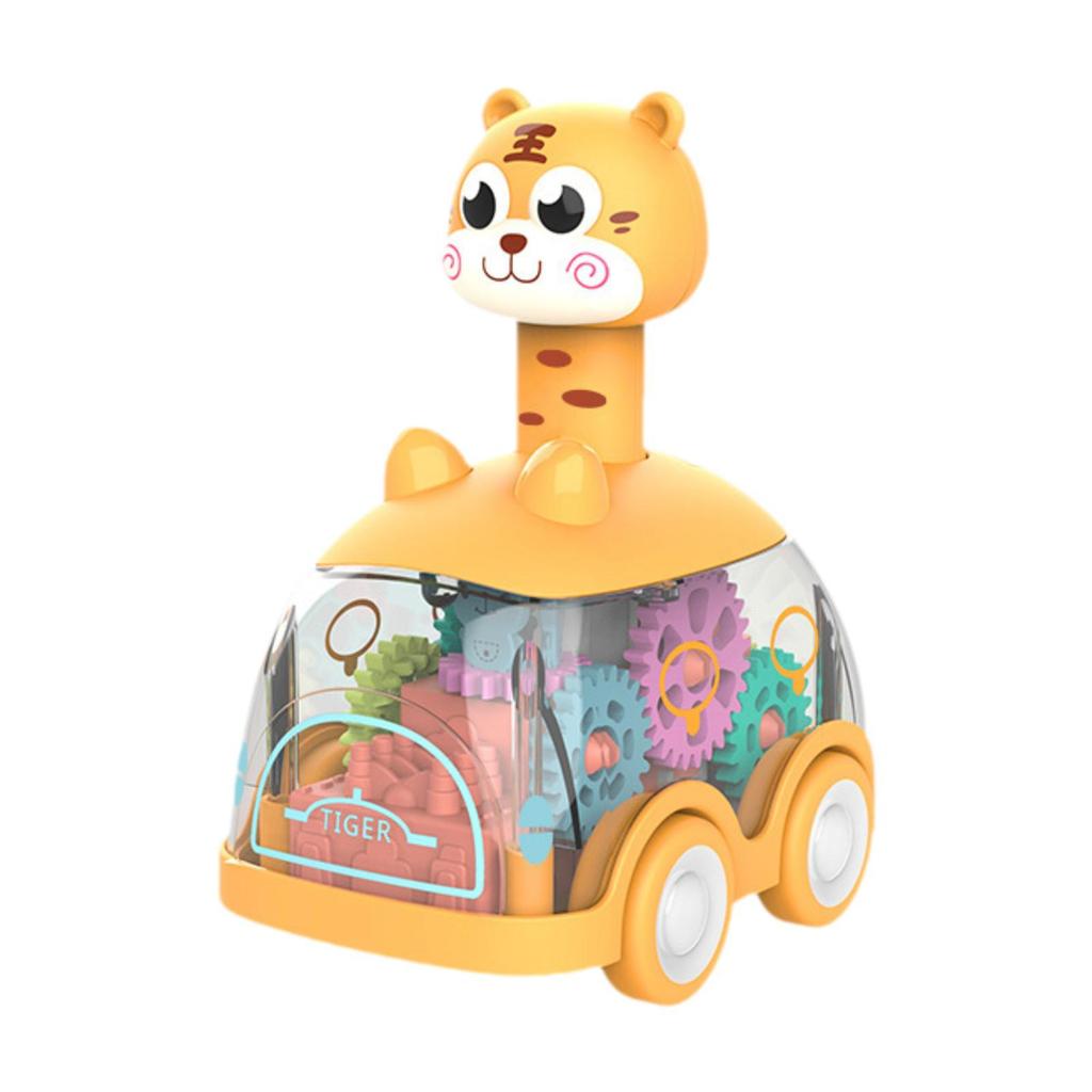 Игрушечная машинка для малыша, Игрушечная машинка-животное для малыша, Нажми и езжай, Для мальчика на день рождения 1 2 3 года