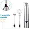 2 In 1 Portable Electric Whisk Stainless Milk Fronther Electric Mixer 3 Speed USB Rechargeable