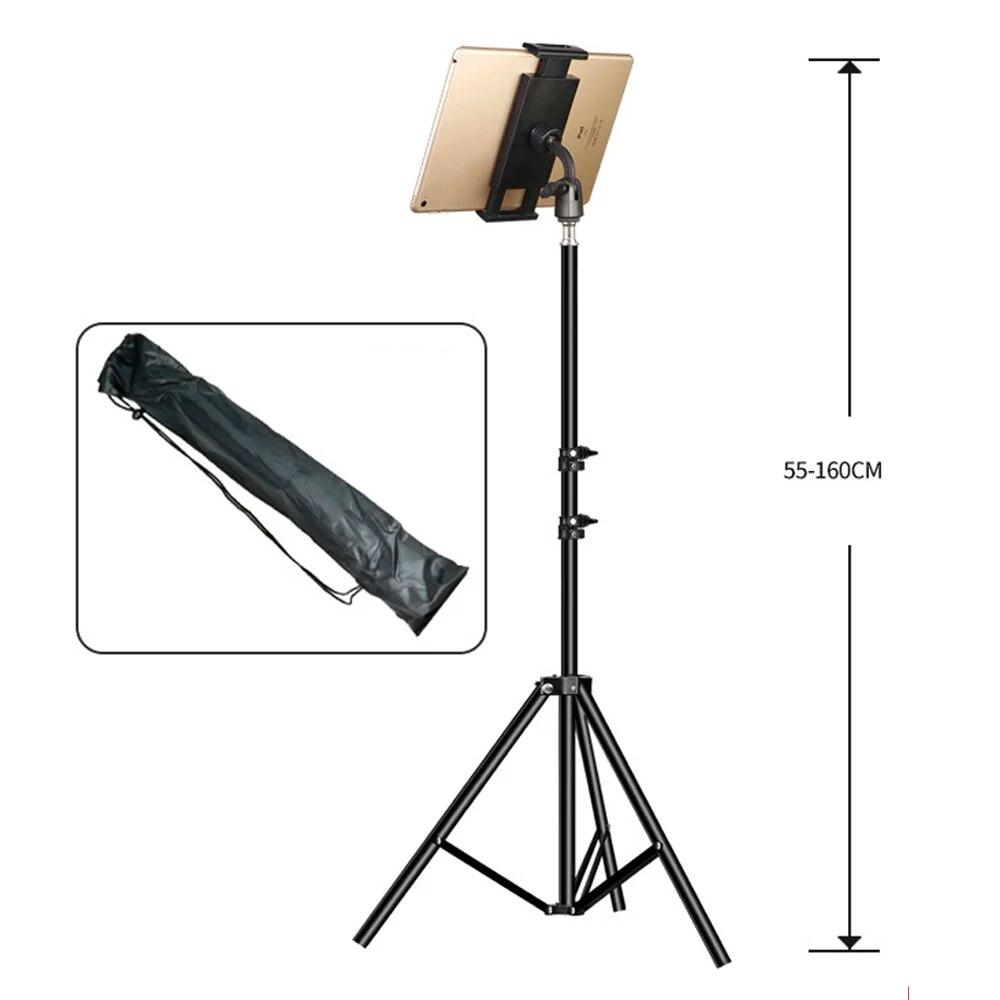 Xnyocn Tripod Floor Tablet Stand Adjustable Holder Mount Support for iPad Air Pro 12.9 Mini Xiaomi 4-13 Inch Lazy Holder Bracket