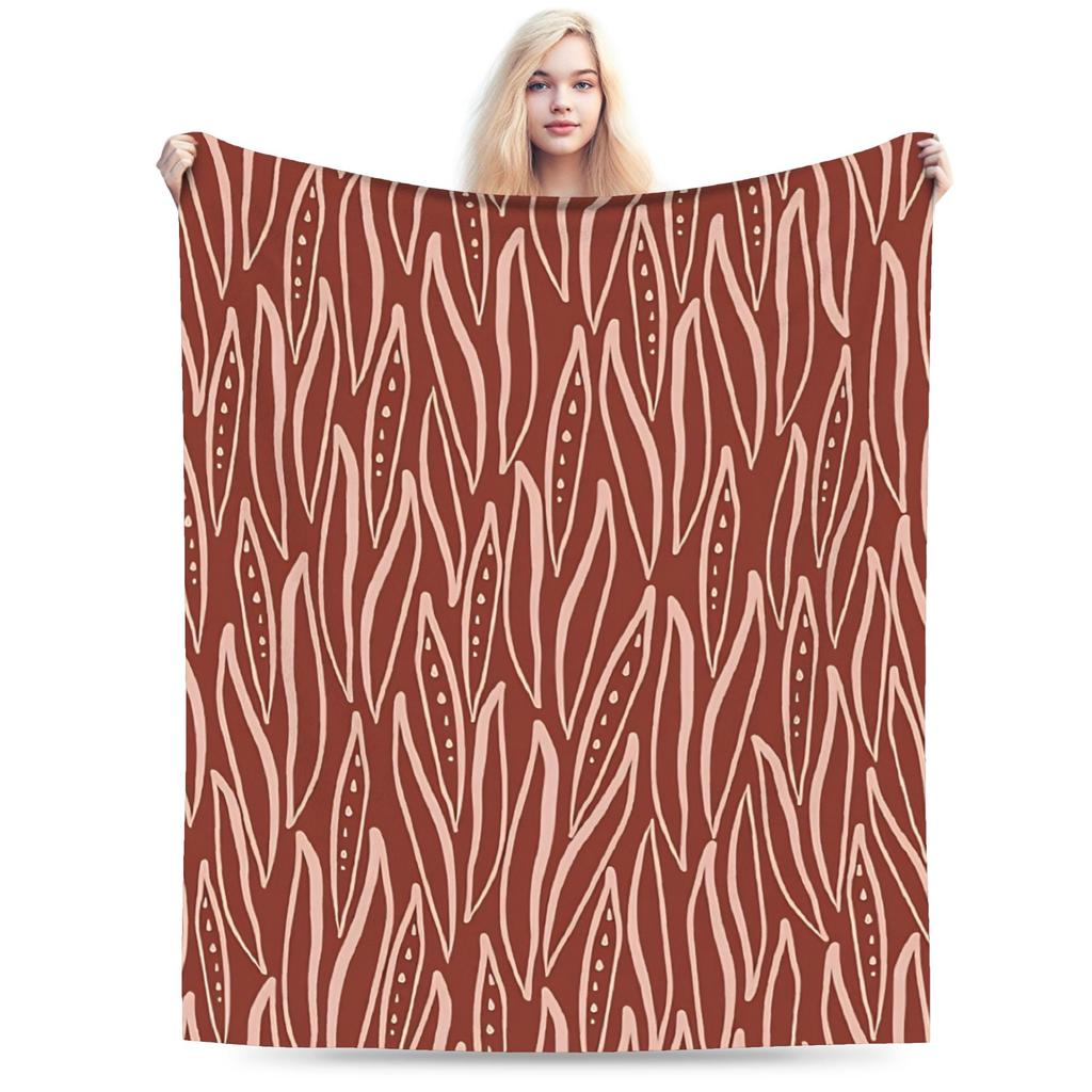 Bohemian pattern Flannel Blanket Winter Warm Soft Throw Blanket for Kids Living Room Funny Bedspread Sofa Bed Cover