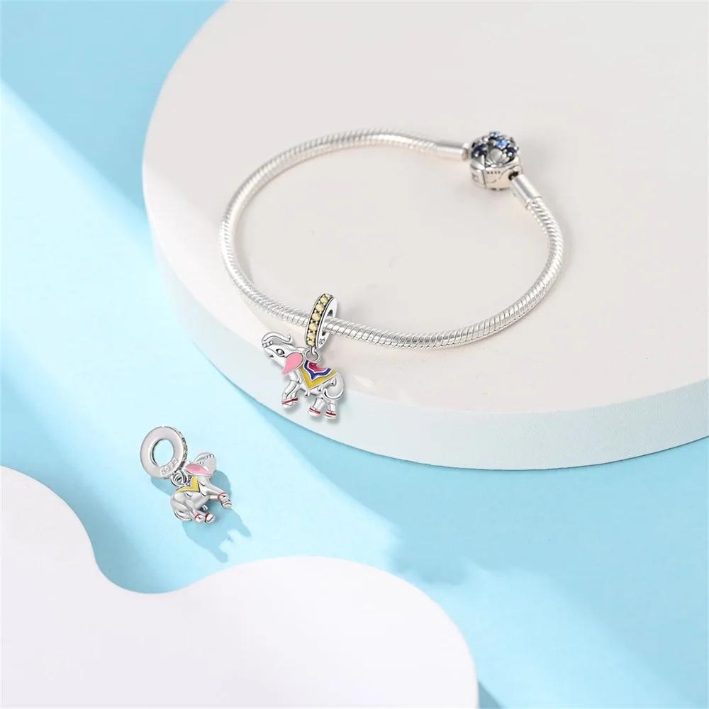 Медь Пустынная Пирамида Верблюд Слон Шарм-бусина Подходит для браслета Оригинальный шарм для женщин Изготовление ювелирных изделий своими руками