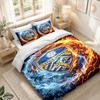 Bedding Set 1 Duvet Cover 2 Pillowcases Leeds United Football Print Bedroom Home Decoration