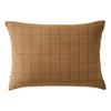 Woven-dyed Pillowcase Large Checks Deco "Gaïa Match" 60 X 60 Cm & 50 X 70 Cm "Cotton Gauze" - Gaïa Match Camel - 50 X 70 C
