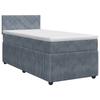 Box Spring Bed with Mattress Dark Grey 90 X 190 Cm Velvet