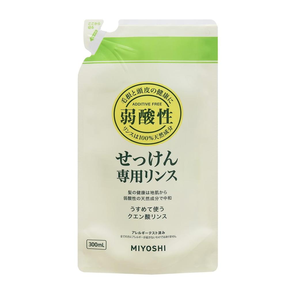 Сменный блок шампуня-ополаскивателя Miyoshi Soap Soap 300 мл x 20 шт. Набор шампуней без добавок (Мыло для полоскания)