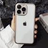 Luxury 6D Electroplated Frosted Case with Lens Film for iPhone 15 Pro Max 14 Plus 13 12 11 Pro All-inclusive Fall Protection Cover