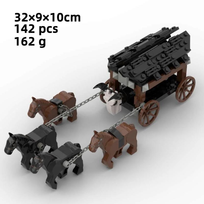 Город Творчество DIY Средневековый Военный Рыцарь Повозка Колесница MOC Модель Строительные Блоки Кирпичи Обучающие Детские Игрушки Подарок