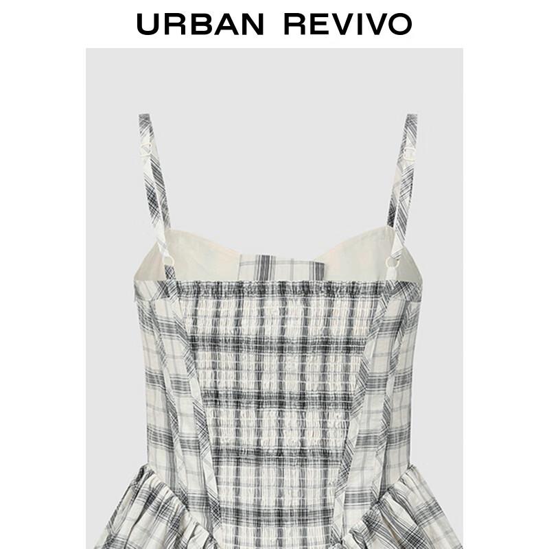 UR2025 Женское модное мини-платье А-силуэта на бретелях, с цветными блоками