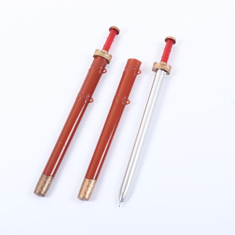 2 шт., милые креативные канцелярские принадлежности, гелевая ручка-меч, черная, 0,38 мм, школьные и офисные принадлежности