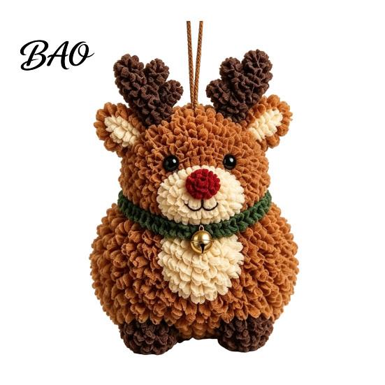 Creative Christmas Gifts Fabric Poke Art Ornament Kit, DIY 3D Santa Tree Craft Decoration Making Handmade Snowman Gingerbread Man Hanging for Holiday