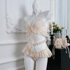 Сексуальное нижнее белье Сексуальная жемчужная цепочка на грудь трехточечная кружевная форма бедра прозрачная милая женщина