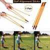 Collapsible Golf Practice Rods Folding Folding Direction Indicator Stick  Golf Swing Trainers