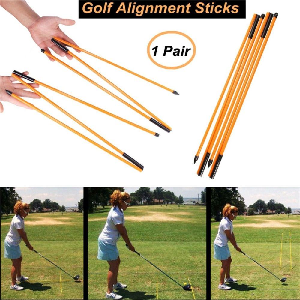 Collapsible Golf Practice Rods Folding Folding Direction Indicator Stick Golf Swing Trainers