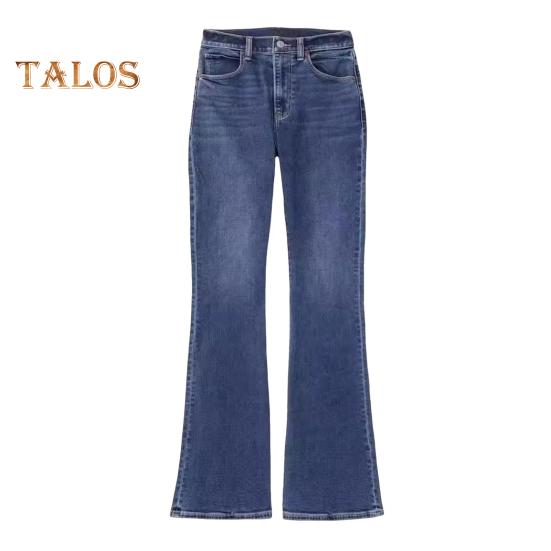 Женские зимние джинсы средней талии с застежкой-молнией на пуговицах, большого размера, облегающие, с карманами, прямые, широкие, повседневные, длинные брюки