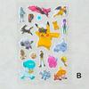 Пополнение корейской эксклюзивной наклейки Pokémon 1 шт. наклейка для декора ежедневника, слегка объемная.