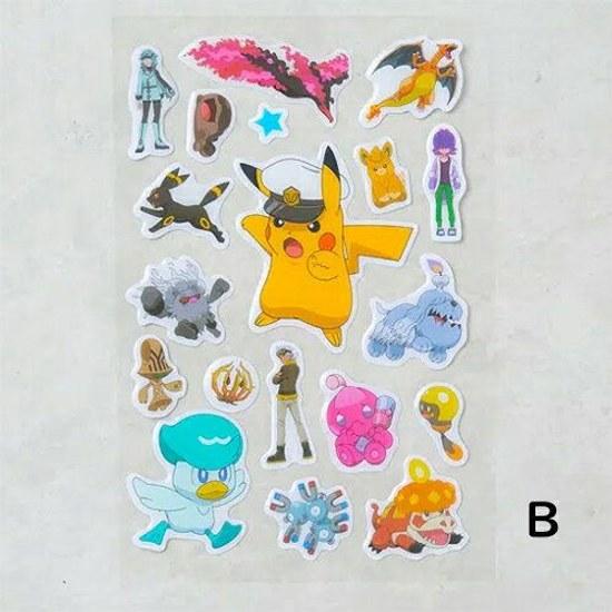 Пополнение корейской эксклюзивной наклейки Pokémon 1 шт. наклейка для декора ежедневника, слегка объемная.