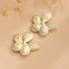Ingemark Elegant Punk Five Leaf Flower Stud Earrings for Women Wed Bridal Simple Gold Color Pierced Earring Y2K Accessories Gift