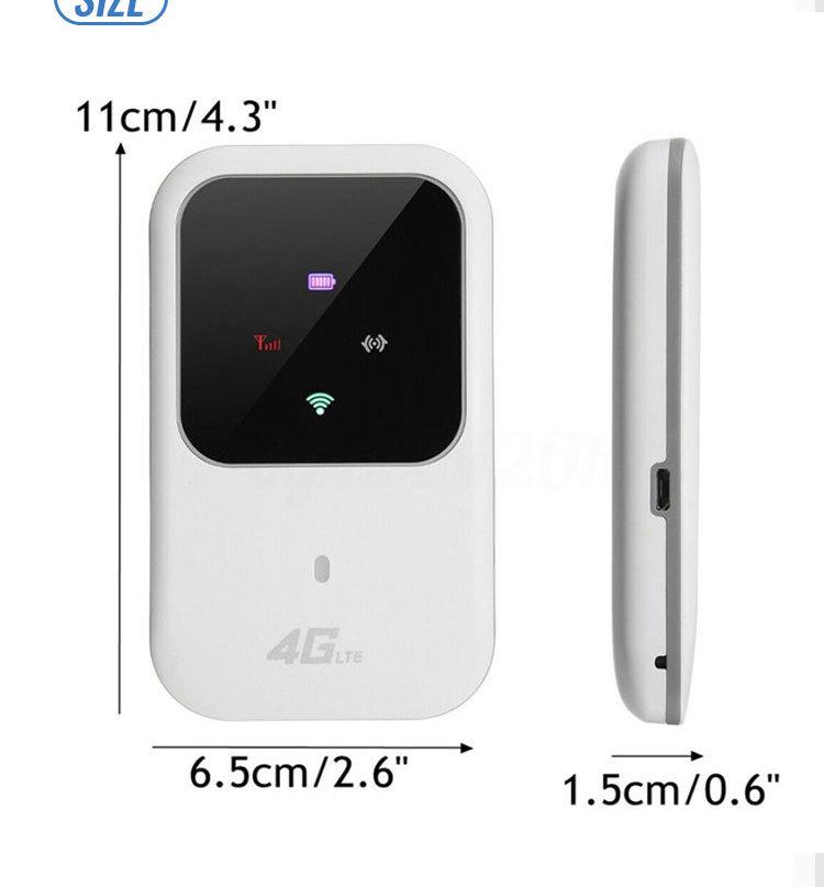 H80 Wireless 4G MIFI Router, SIM Card Slot, 2400mAh Battery, Portable Car WiFi.