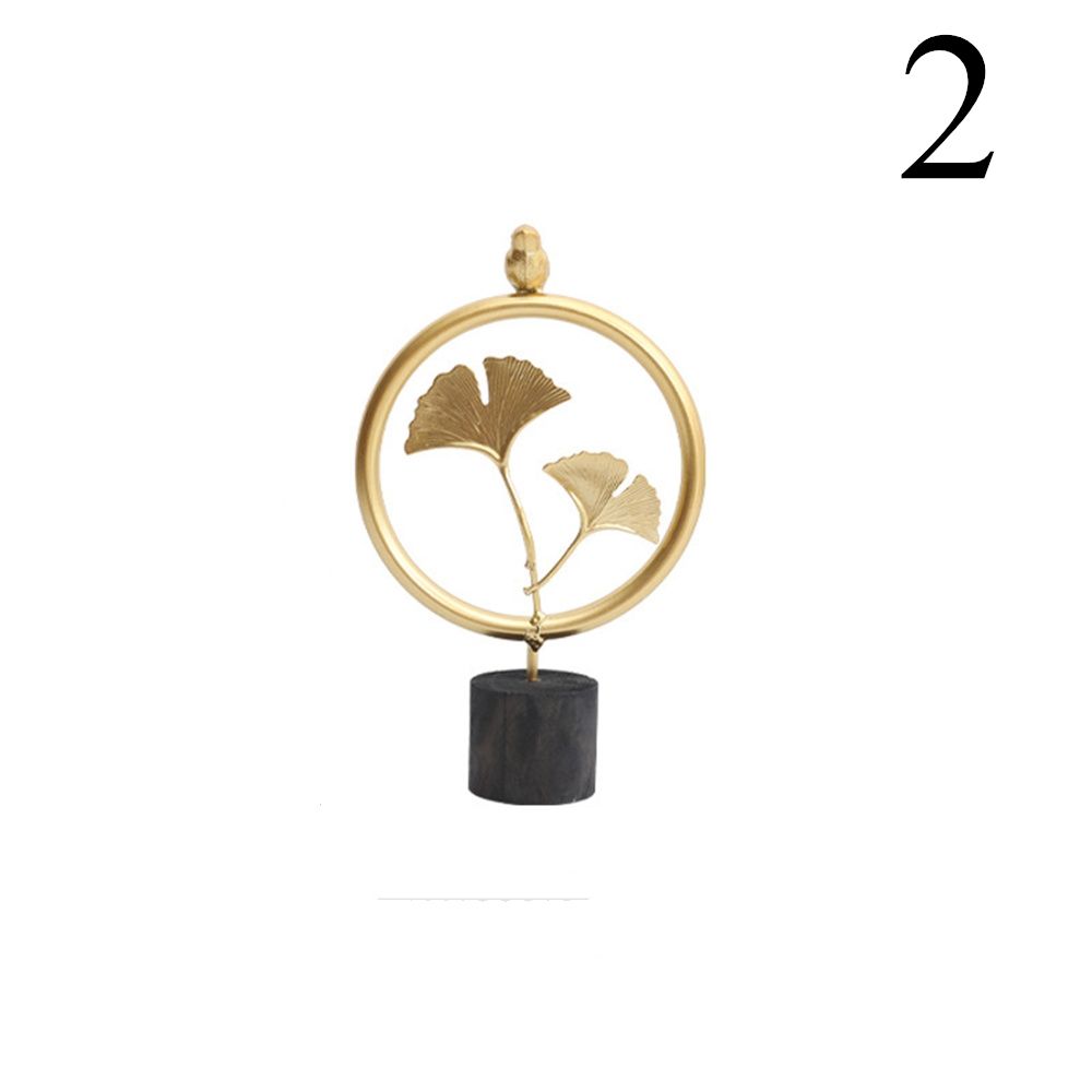 Современная веерная форма листьев гинкго, украшение, скандинавская минималистичная скульптура, украшение для офиса и дома, статуэтки, статуя