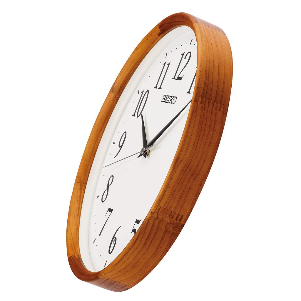 Seiko Clock Wall Clock Natural Radio Brown Wood Diameter 320 X 52mm KX264B