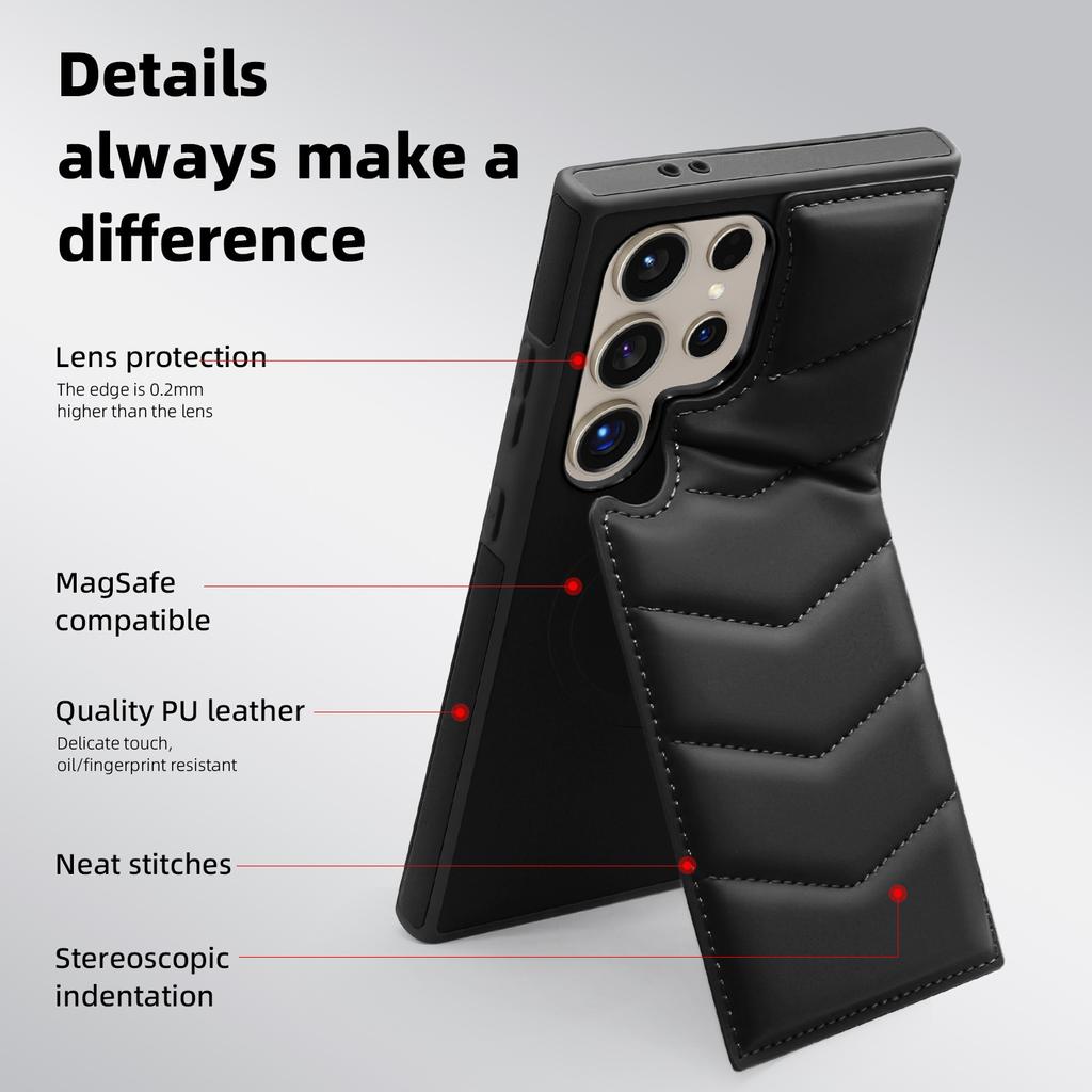 Кожаный чехол-кошелек для S22 S23 S24 S25 plus Ultra Cards Holder MagSafe Magnetic Charger Protective Cover