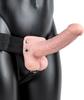 RealRock - StrapOn Vibrating Dildo with Testicles 18 cm