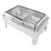 Набор для буфета Chafing Dish 9L из нержавеющей стали, прямоугольный, с подогревом алкоголя, для кейтеринга, с едой
