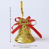 Merry Christmas Bells (Set of 6) Golden Jingle Bells with Red Ribbon | Christmas Tree Decoration Items