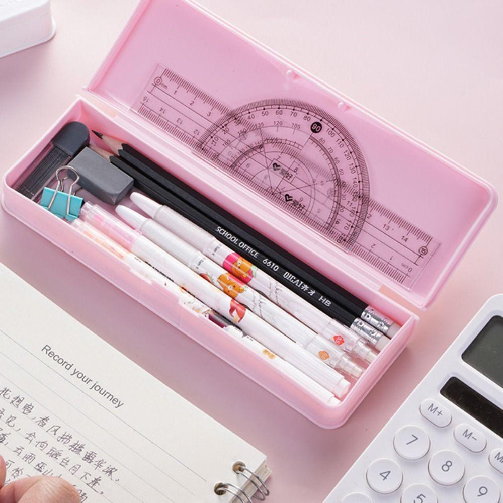 Высококачественный пластиковый пенал Портативный пенал большой вместимости Органайзер для канцелярских принадлежностей Ученики начальной школы
