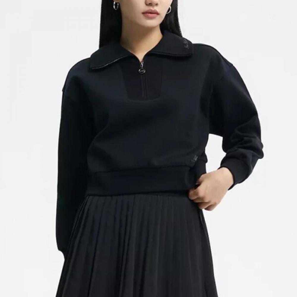 New Balance Женская фирменная полукроп-толстовка с застежкой-молнией на половину длины Nbncd3w812 19