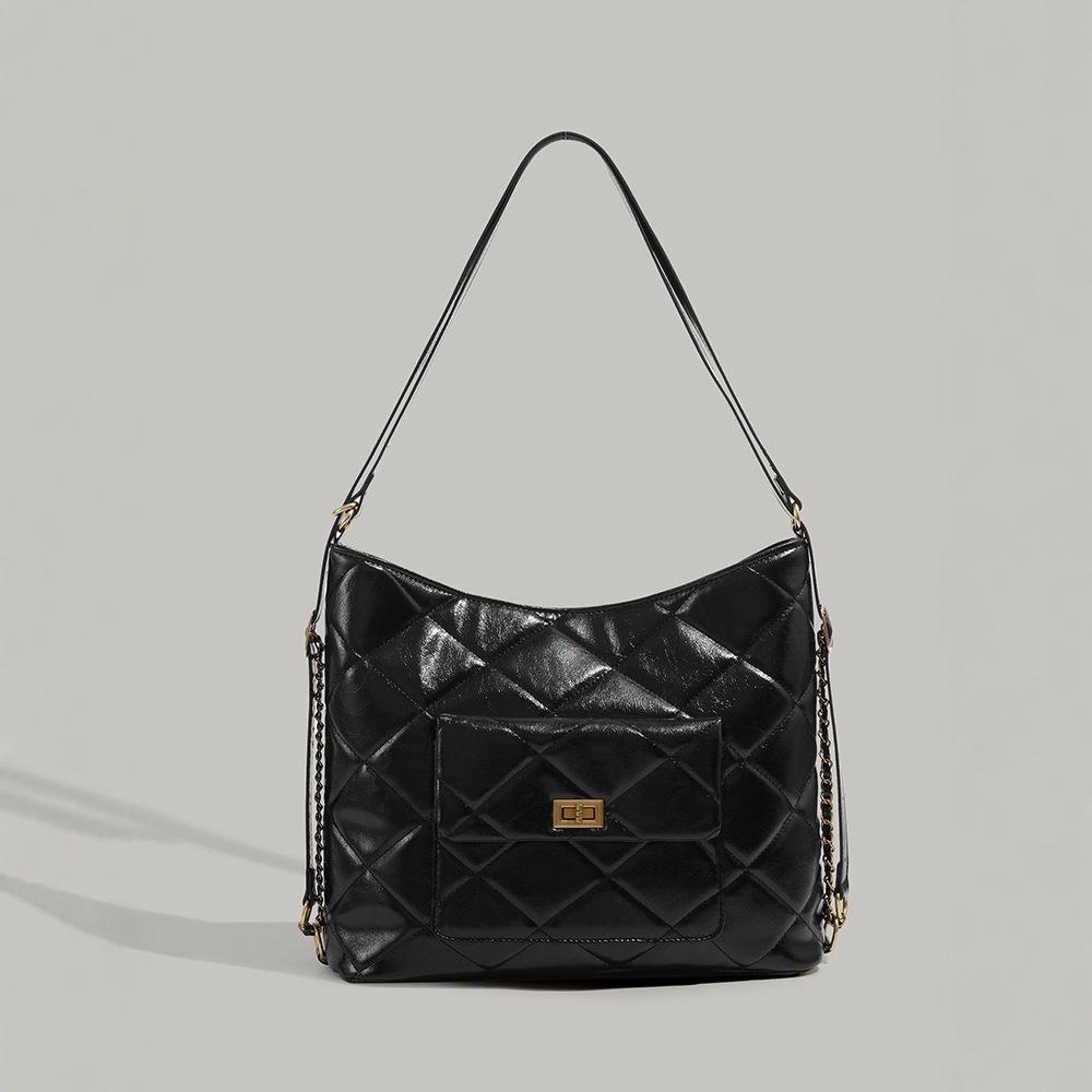 2025 New Model High-Quality Multi-Functional Quilted Large Backpack for Women, Large Capacity Fashionable Commuting Shoulder Tote Bag