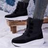 Женские большие теплые ботильоны зимние ботинки для снега нескользящие повседневные плюшевые теплые ботинки