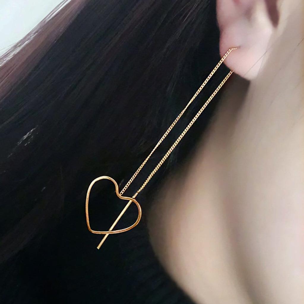 1 шт. Минималистичная металлическая серьга-кисточка в виде крыла бабочки, длинная цепочка, клипса для ушей, женское украшение для повседневного ношения