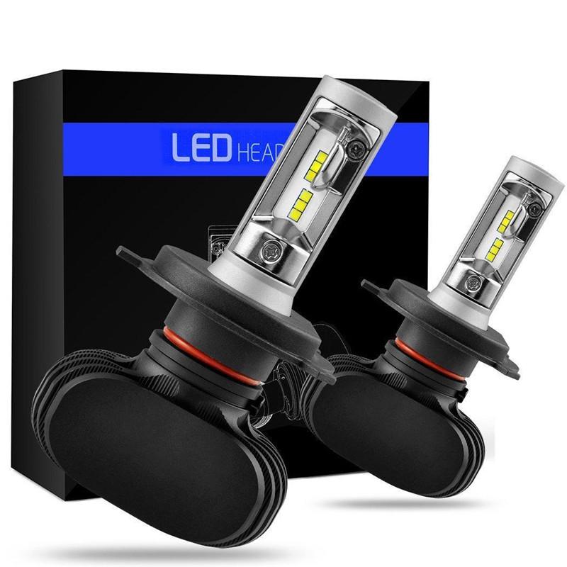 H4 LED Headlight Bulb, 50W 6500K 8000Lumens Extremely Brigh (9003 Hi/Lo) CSP Chips Conversion Kit