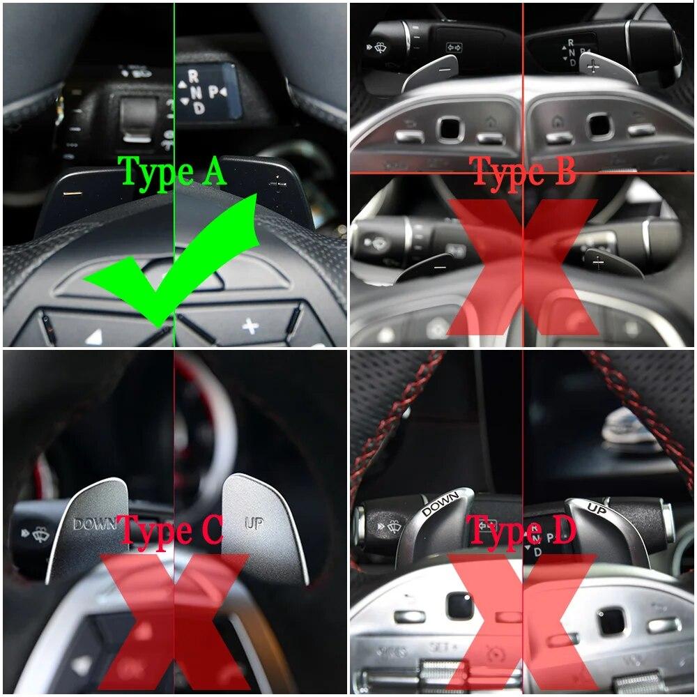 Для Mercedes-Benz A Class W176 2013-2015 A180 A200 A220 A250 автомобильный подрулевой переключатель переключения передач из алюминиевого сплава, расширитель для стайлинга автомобилей