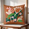 Flower Cushion Cover Natural Linen Organic Fabric DoubleSided Printing Couch Pillow Covers Home Decor