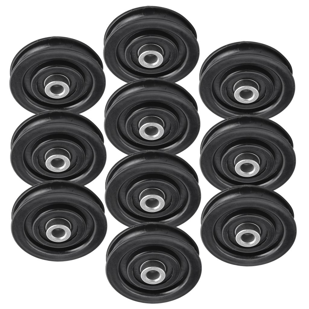 10pcs Nylon Iron Fitness Bearing Pulley Home Gym Attachments Exercise Strength Training Accessory 75mm
