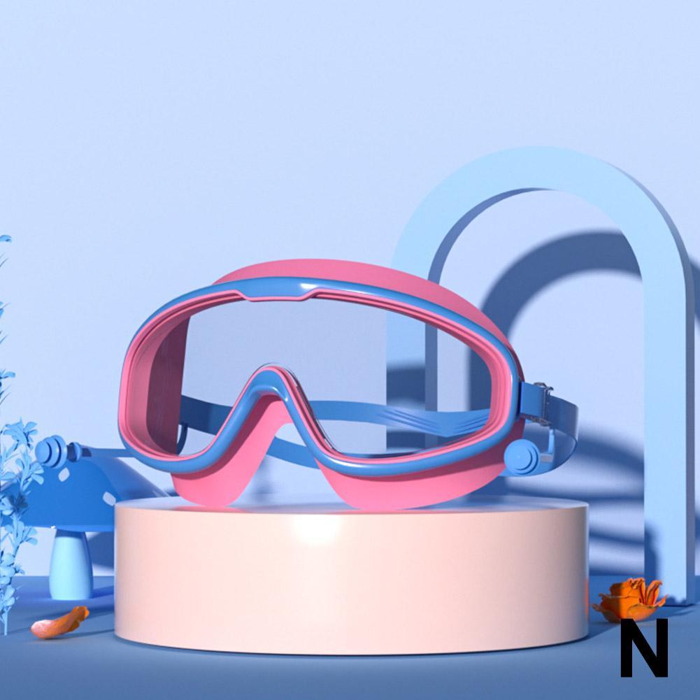 Kids Swimming Goggles Big Frame HD View Anti-fog Waterproof Children's Swim Goggles Boys and Girls Multi-color To Choose