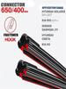 Крючковые стеклоочистители 650/400 мм (26"+16") для Hyundai Solaris/Creta, Kia Rio/K5 и Nissan Qashqai J11