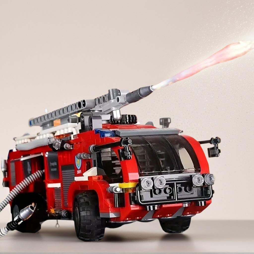 Конструктор Technic Пожарная машина аэропорта, Аварийно-спасательный автомобиль, Набор деталей для сборки DIY для коллекционеров