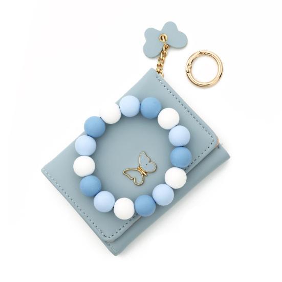 Женский кошелек-браслет в стиле бохо, бисерный браслет, держатель для карт с бабочкой