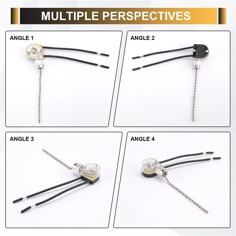 Тренд 2025 3 шт. Выключатель света потолочного вентилятора ZE-109 Выключатель вентилятора Потолочный выключатель с цепочкой для замены