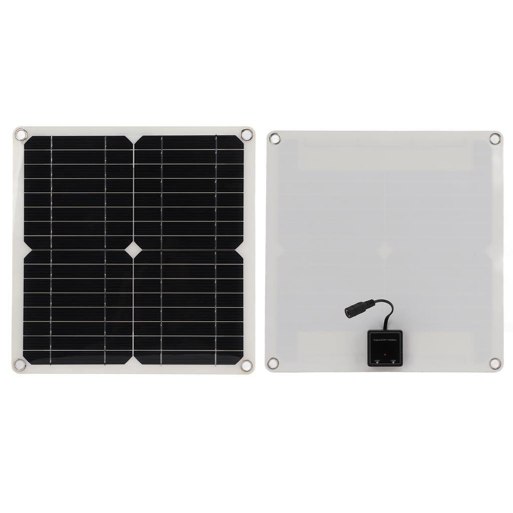 Комплект солнечной панели Зарядное устройство для панели монокристаллических солнечных батарей Двойной USB + выход постоянного тока 15 Вт для зарядки на открытом воздухе