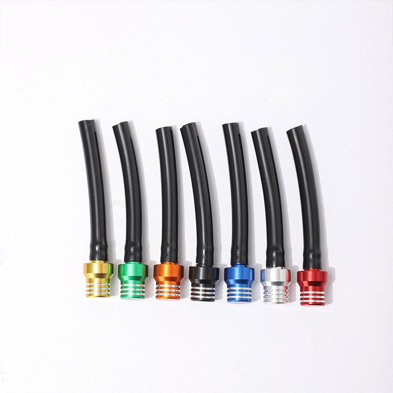 ZG 2PCS CNC Machined Aluminum Fuel Tank Vent Cap With Check Ball Hose Universal For Motorcycle Dirt Bike ATV Modified Parts